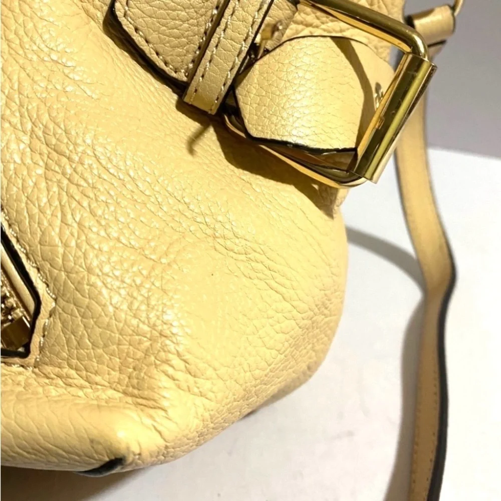 Rebecca minkoff beige leather satchel handbag